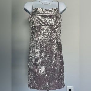 Lilac velvet mini dress